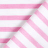 Jersey em tecido piqué às riscas – branco/pink,  thumbnail number 4