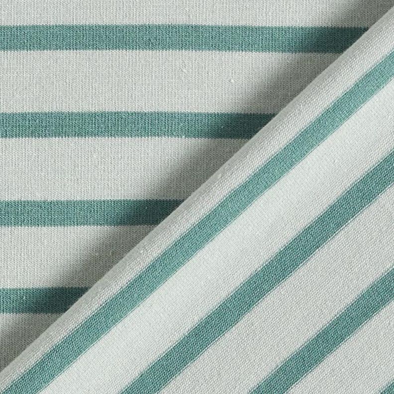 Jersey de algodão Riscas estreitas e largas – menta clara/hortelã-pimenta,  image number 4