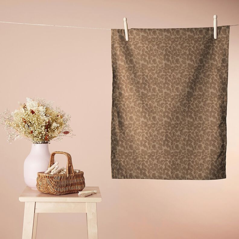 Tecido turco Stretch Leopardo  – castanho claro,  image number 7