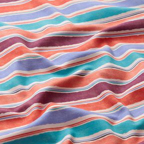 Jersey de algodão Riscas Aguarela – cor de areia/salmão, 