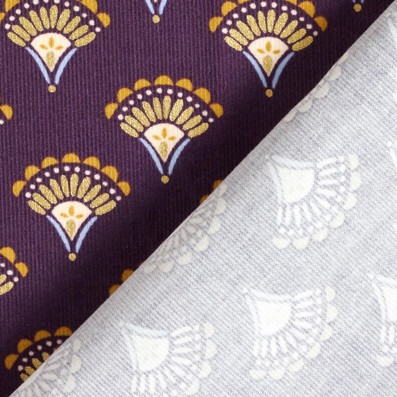 Bombazine para bebé Leques brilhantes – beringela,  image number 4