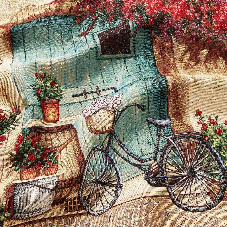 Painel decorativo Gobelina Bicicleta – bege claro/carmin,  image number 2