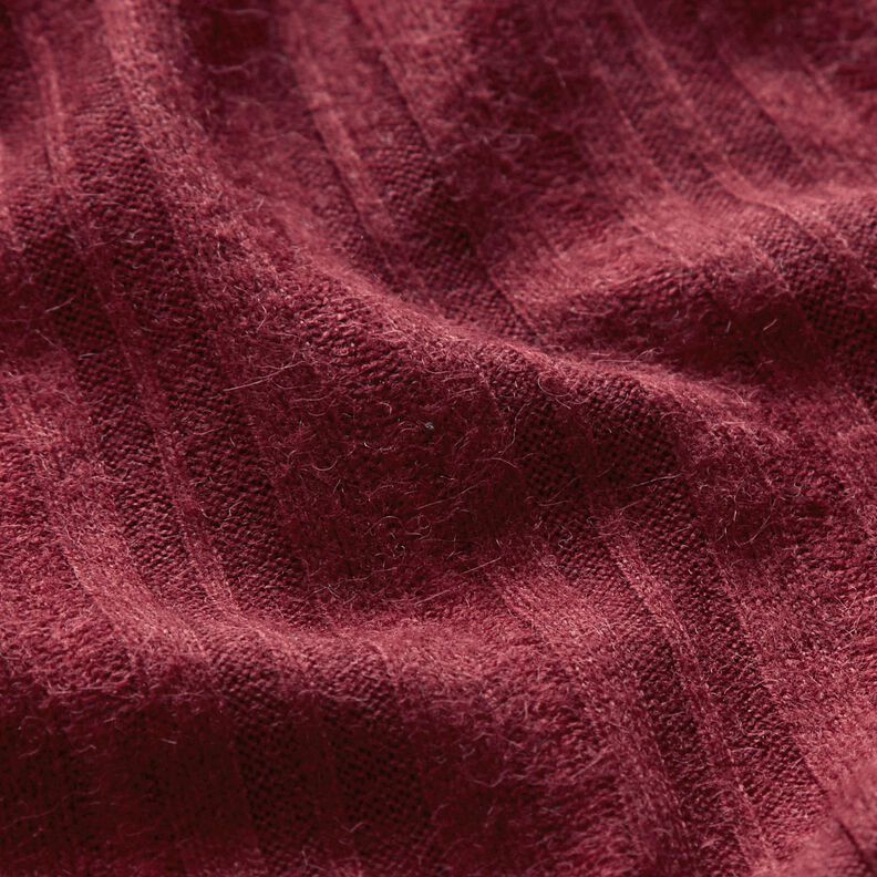 Malha canelada lisa – bordô,  image number 3