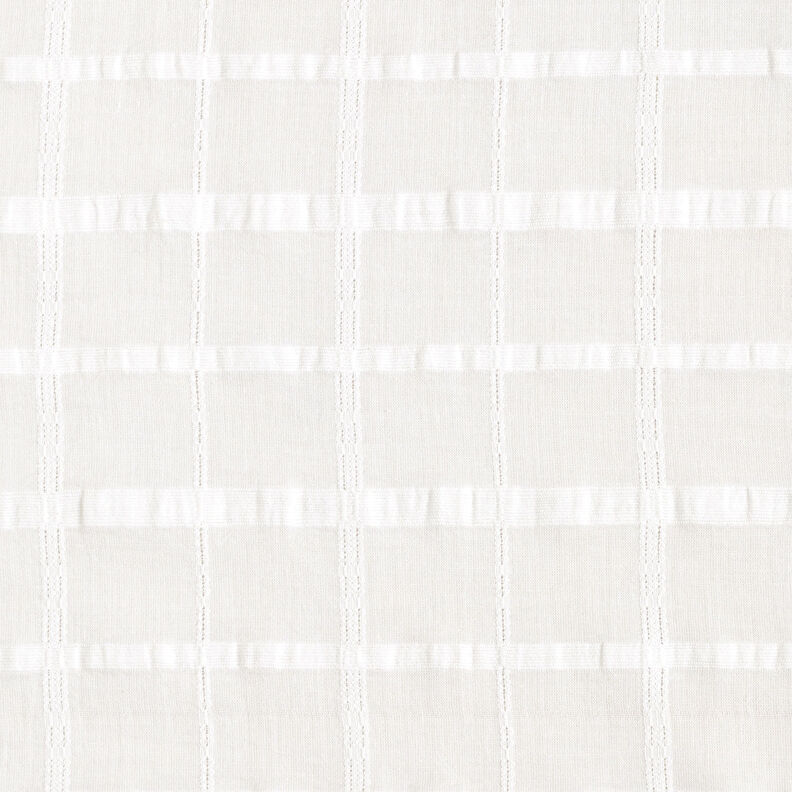 Voile Xadrez tecido – branco,  image number 1