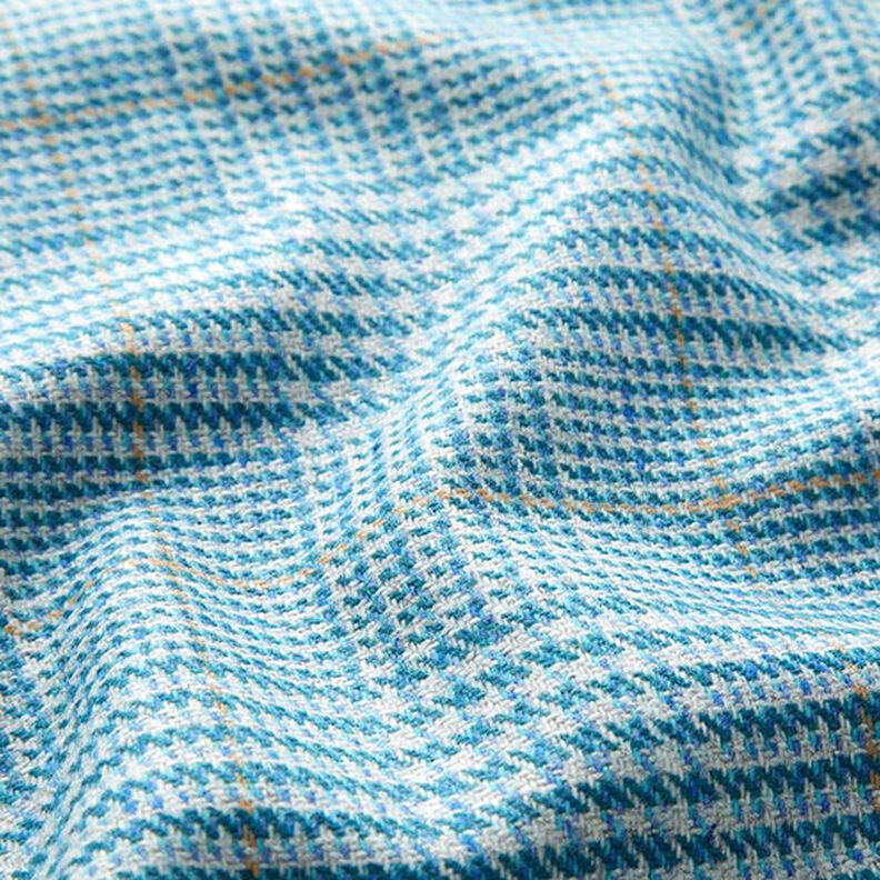 Tecido de lã Príncipe de Gales – turquesa,  image number 2