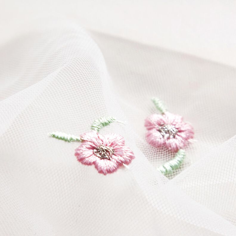 Softmesh Flores bordadas – branco/rosé,  image number 6