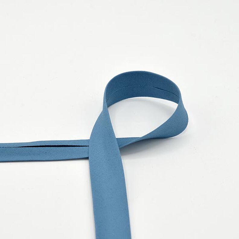 Fita de viés em algodão Popelina [20 mm] – azul,  image number 1