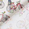 Tecido de algodão Cretone Bicicletas retro – branco sujo,  thumbnail number 4