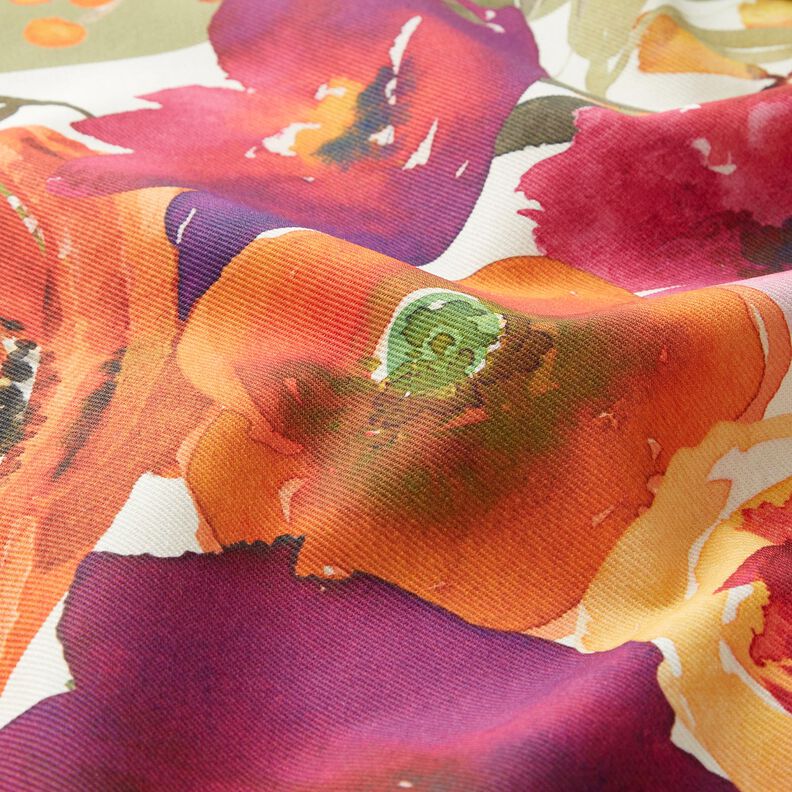 Painel decorativo Trio Flores em aguarela – marfim/baga,  image number 3