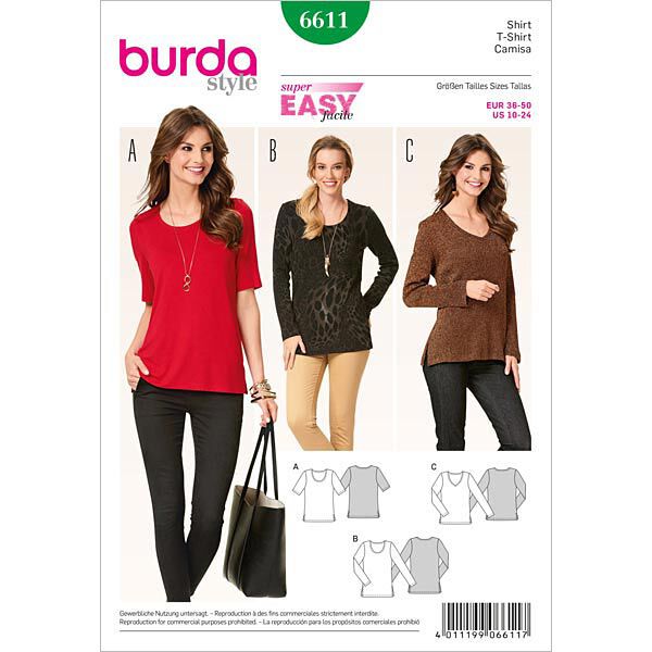 Camisa, Burda 6611,  image number 1