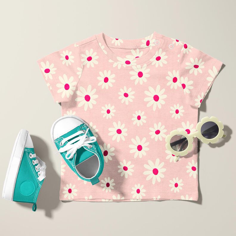 Mistura de algodão Jersey Florzinhas – rosé,  image number 6