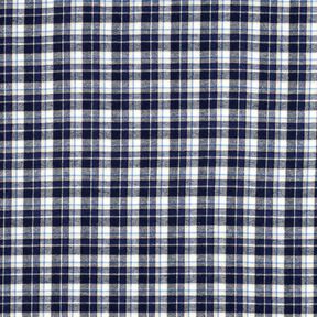 Flanela de algodão Xadrez pequeno – azul-marinho/branco sujo, 
