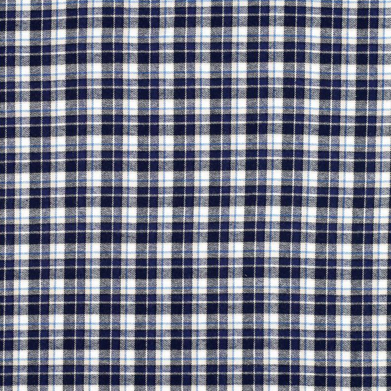 Flanela de algodão Xadrez pequeno – azul-marinho/branco sujo,  image number 1