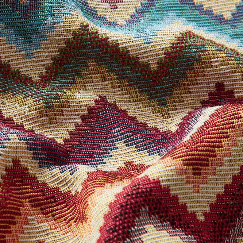 Tecido para decoração Gobelina Chevron – bege claro/carmin,  image number 2