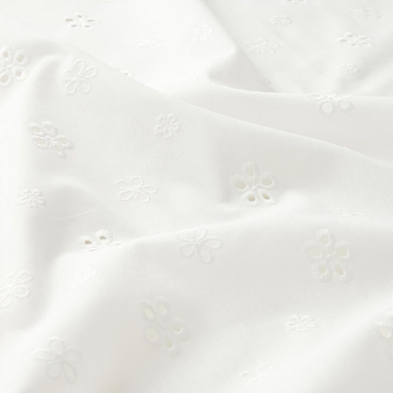 Bordado inglês Flores com rebordo recortado – branco,  image number 2