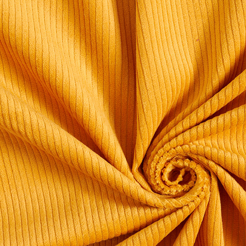 Bombazine larga pré-lavada Liso – amarelo-caril,  image number 1