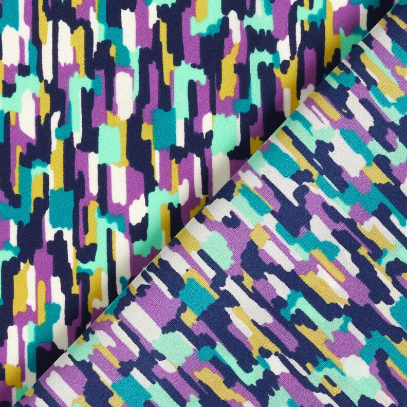 Tecido crepe Pinceladas &ndash; menta clara/vermelho violeta m&eacute;dio,  image number 4