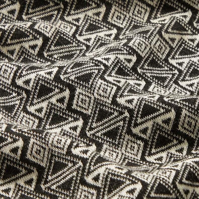 Malha Jacquard Triângulos – preto/branco,  image number 2