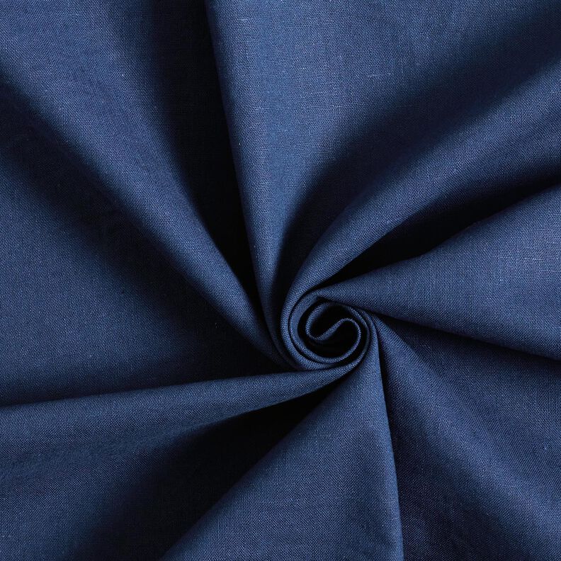 Mistura de linho e algodão, lavado – azul-noite,  image number 1