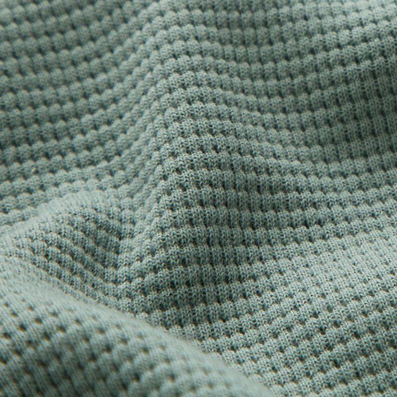 Jersey mini favos de algodão lisa – verde amarelado,  image number 3