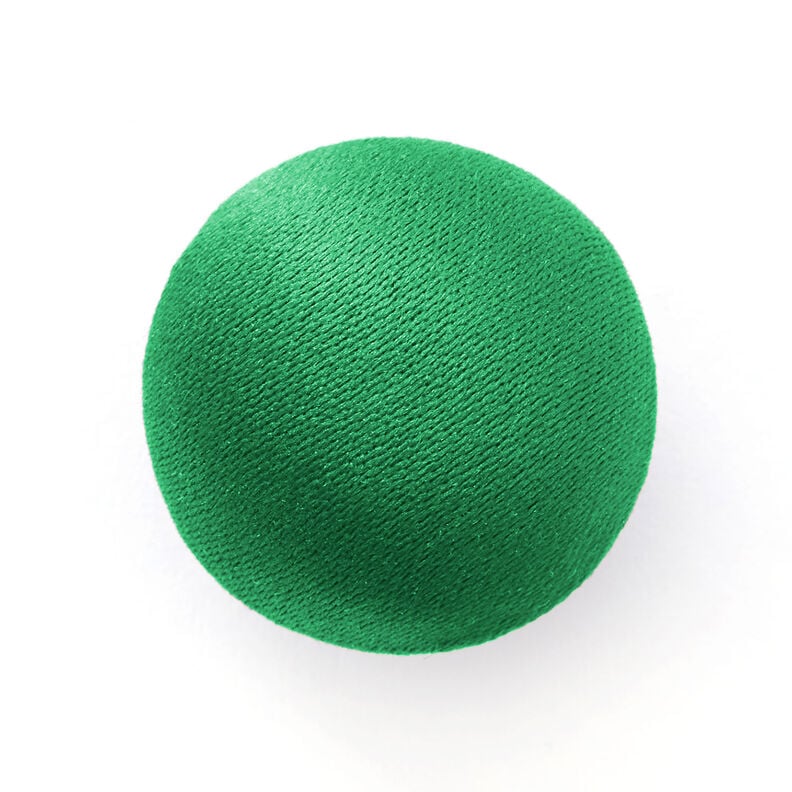 Botão forrado, Cetim Duchesse – verde grama,  image number 1