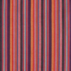 Tecido para decoração Jacquard Riscas Chevron – carmin/verde, 