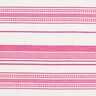 Tecido de algodão Riscas bordadas – branco sujo/pink,  thumbnail number 1