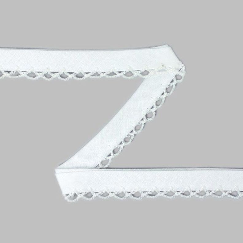 Fita de viés c. debrum de crochet 9 – branco,  image number 1