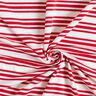 Jersey de viscose Riscas brilhantes irregulares – branco sujo/vermelho,  thumbnail number 3