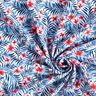 Tecido para fatos de banho Flores e folhas de palmeira – branco/índigo,  thumbnail number 3