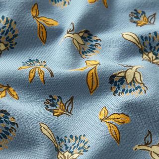 Jersey de algodão Flores ao vento – azul ganga, 