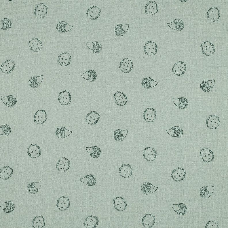 Musselina/ Tecido plissado duplo Ouriço | Poppy Fabrics – menta clara/verde escuro,  image number 1