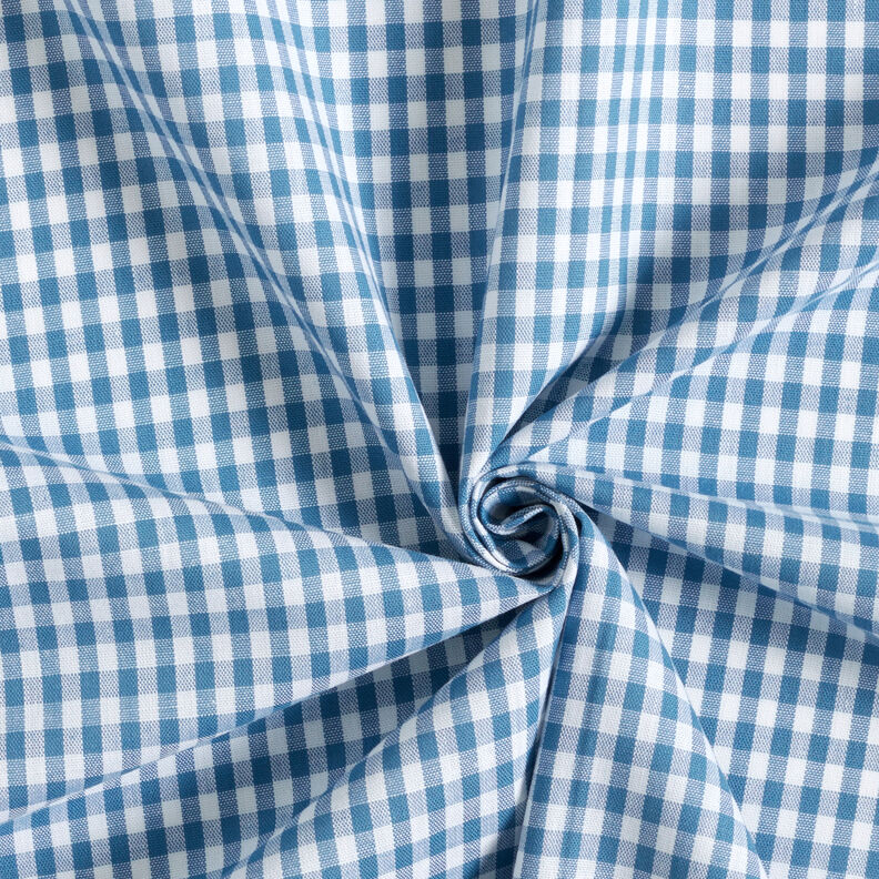 Tecido de algodão Xadrez Vichy 0,5 cm – azul ganga/branco,  image number 3