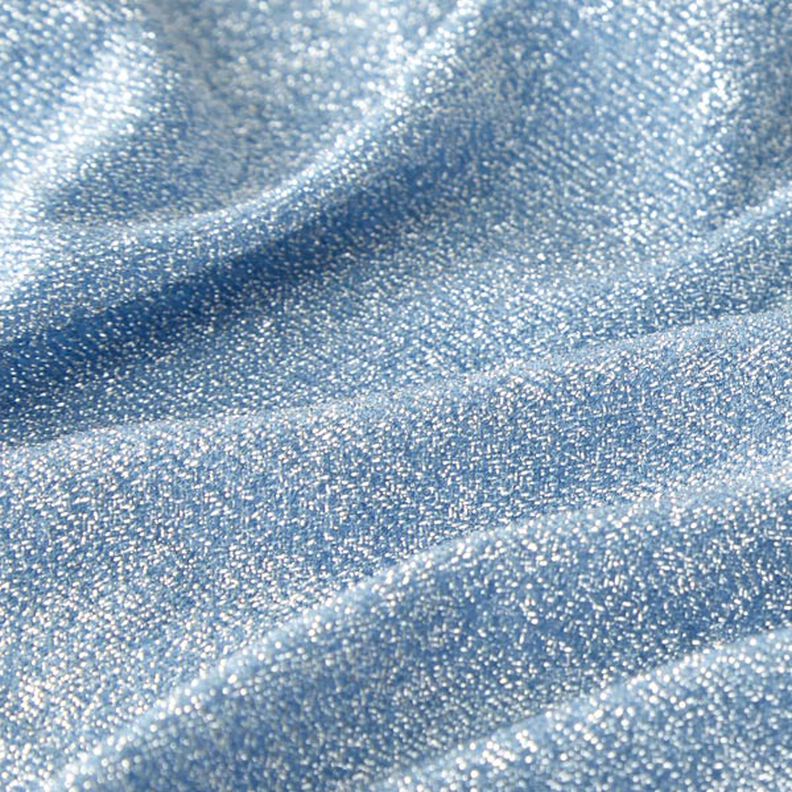 Tecido Jersey Brilho de ouropel Glamour – azul claro,  image number 2