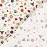 Tecido de algodão Popelina Pequenos desenhos de Natal – bege claro/dourado,  thumbnail number 4