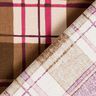 Tecido para decoração Meio linho Panamá Xadrez colorido – mocca/uva,  thumbnail number 4