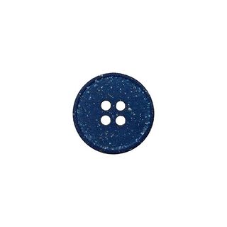 Cânhamo/Botão de poliéster Recycling 4 furos – azul real, 
