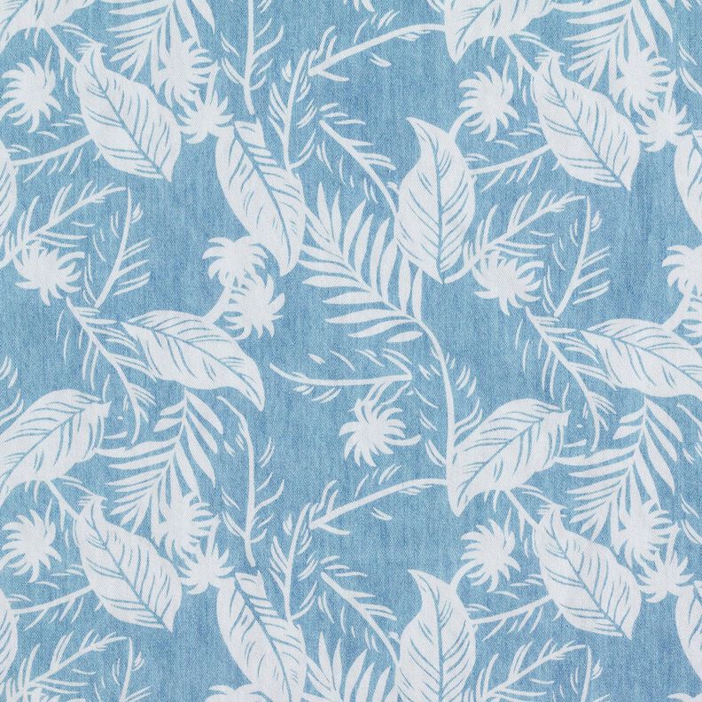 Chambray de algodão Palmeiras – azul claro/marfim,  image number 1