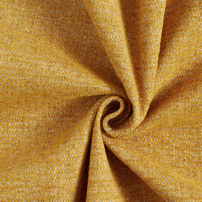 Tecido para estofos Chenille Melange – amarelo-caril/cinzento-prateado,  image number 1