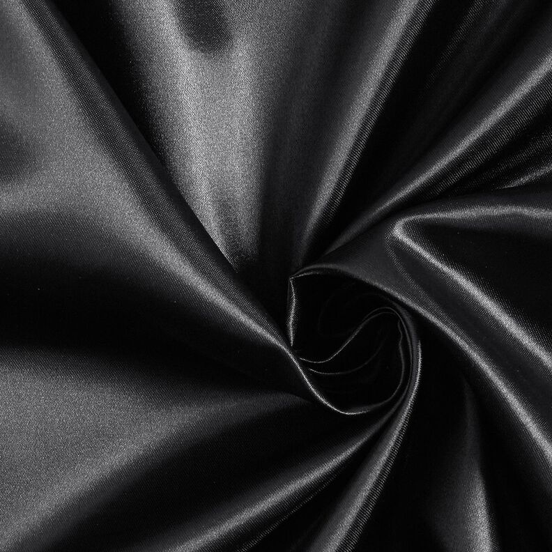 Cetim de poliéster – preto,  image number 1