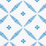 Tecido para decoração Sarja de algodão Losangos elegantes  – branco/azul,  thumbnail number 1