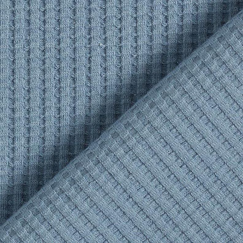 Jersey favos de algodão lisa – azul ganga,  image number 3