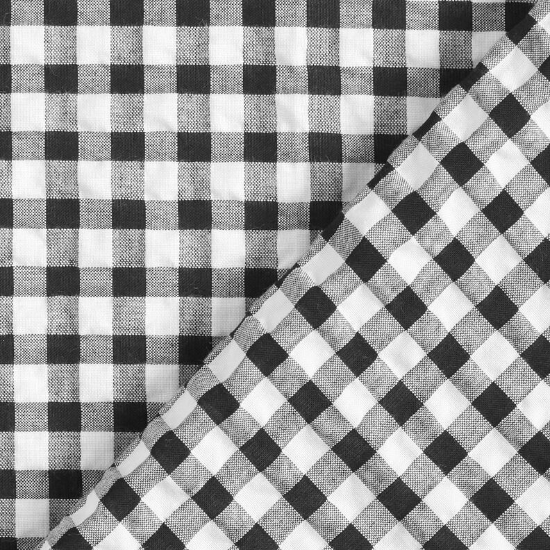 Anarruga Xadrez Vichy grande – branco/preto,  image number 4
