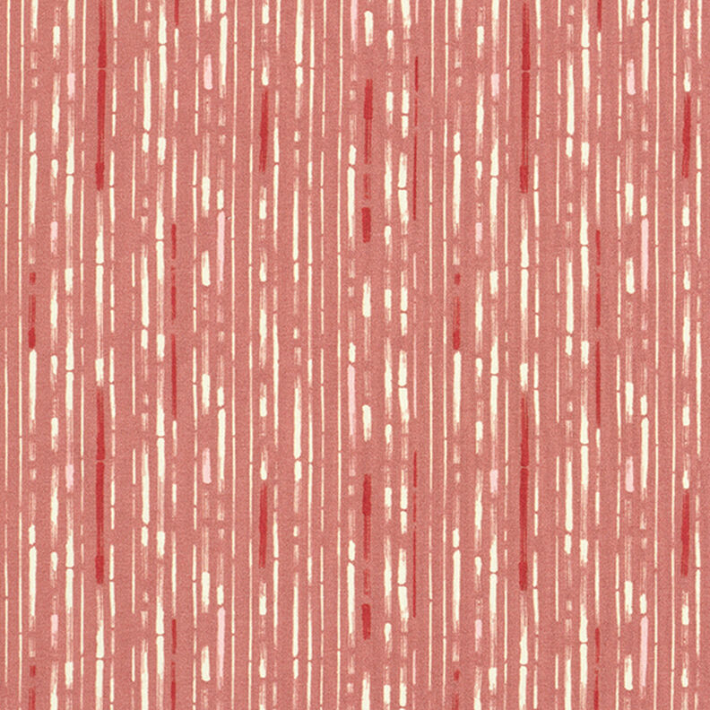 GOTS Jersey de algodão Riscas | Tula – rosa embaçado/terracota,  image number 1