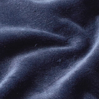 Tecido aveludado Nicki Fleece liso – azul-marinho, 