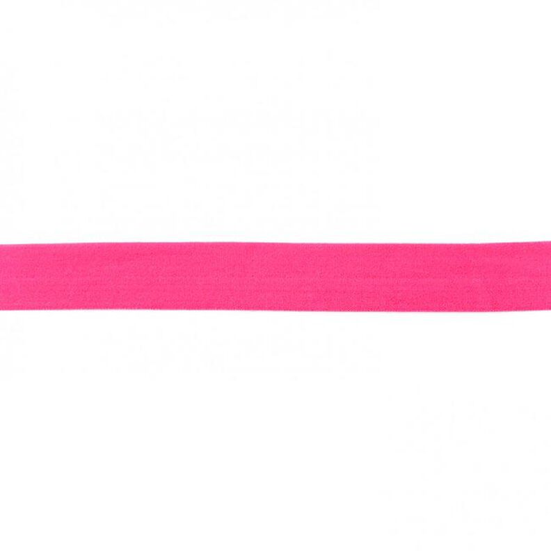 Fita de nastro elástica  mate [20 mm] – rosa intenso,  image number 1