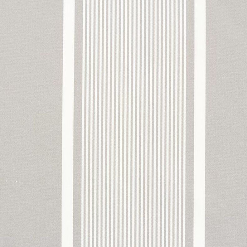Tecido para exteriores Lona Mistura de riscas – cinzento claro/branco,  image number 1