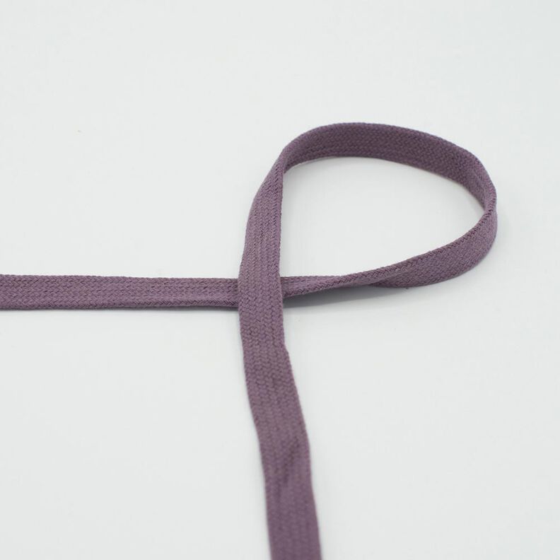 Cordão plano Camisola com capuz Algodão [15 mm] – beringela,  image number 1