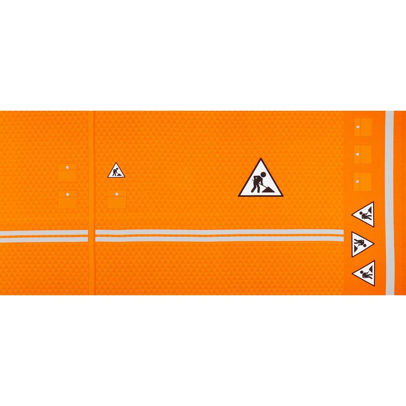 French Terry Barra Quero ser construtor | Stoff&Liebe – laranja-claro/cinzento-prateado,  image number 5