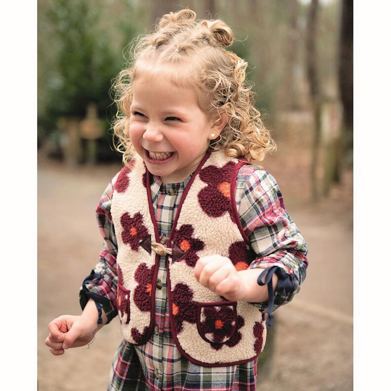 Tecido de pel&uacute;cia Teddy Flores | Poppy Fabrics &ndash; lavanda/damasco,  image number 6